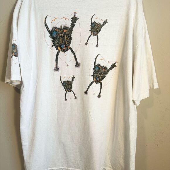 Vintage 1992 Old Pecan Street Black ET Graphic Festival T-Shirt XXL - Picture 6 of 7